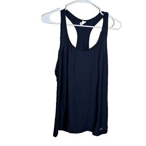 Under Armour Tank Top Women's XL Round Neck Navy Mesh Racerback Athletic
